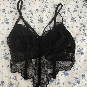 black cropped going out top